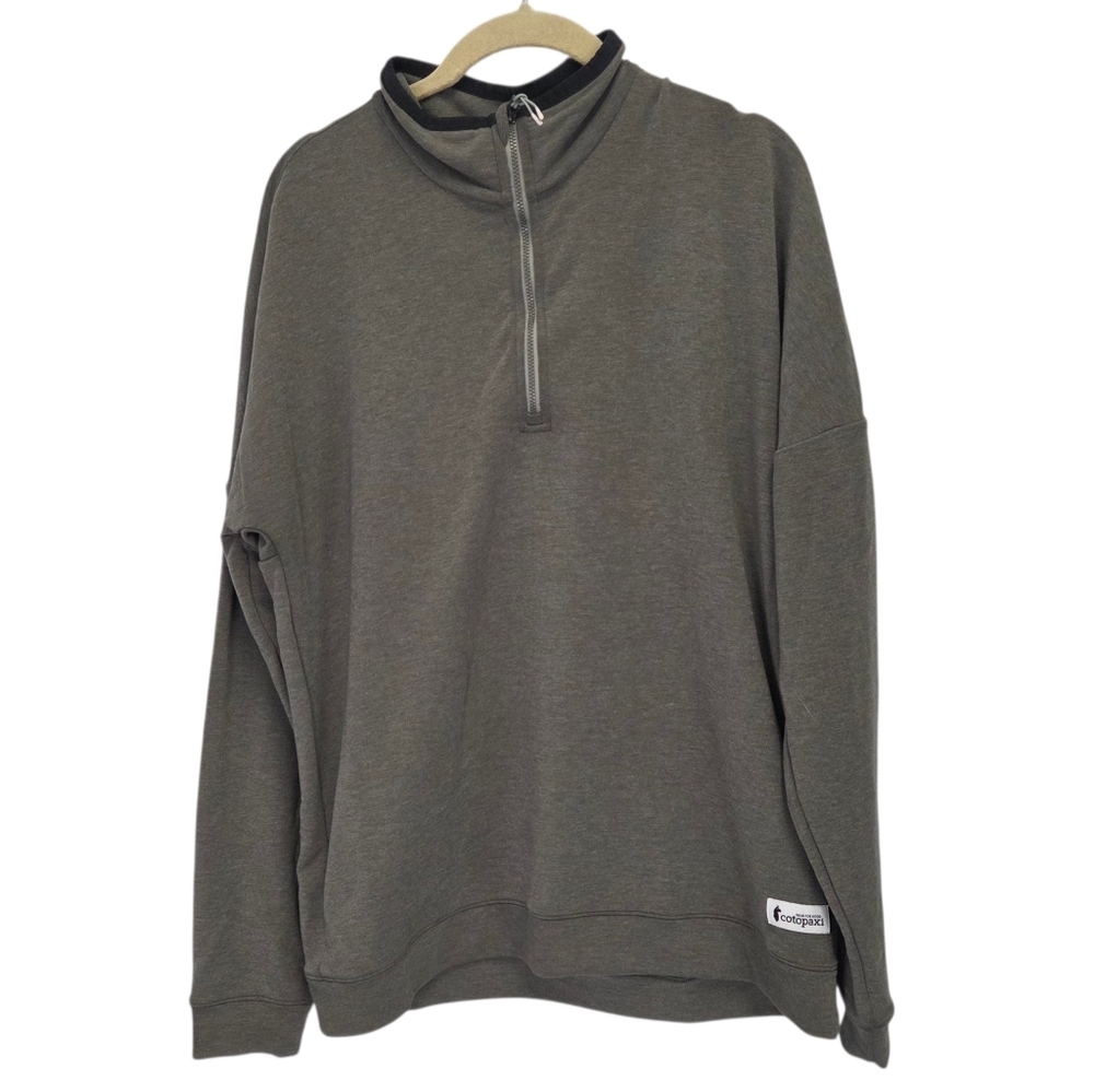 Cotopaxi Lozano Mens Quarter Zip Fleece Pullover Gray Size Medium
